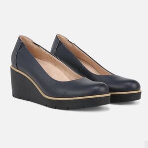 NATURALIZER SOUL About Time Wedge Pump, Navy, Size 8